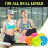 imageSukeen Outdoor Pickleball Balls with Mesh Bag 40 Holes Pickleball Balls Outdoor High Bounce Pickle Balls for All Style Pickleball PaddlesNeon GreenBlueRose RedOrange