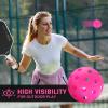 imageSukeen Outdoor Pickleball Balls with Mesh Bag 40 Holes Pickleball Balls Outdoor High Bounce Pickle Balls for All Style Pickleball PaddlesNeon GreenBlueRose RedOrange