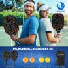 imageSukeen Pickleball Paddles Set of 2 Fiberglass Surface Pickleball Set with Pickleball Rackets Pickle Ball Paddle Set for Men WomenA Yellow Graffiti