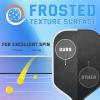 imageSukeen Pickleball Paddles Set of 2 Frosted Cloth Texture Surface Pickleball Paddle Pickleball Set13mm Fiberglass Pickle Ball Rackets 2 Pack Elongated Handle 4 Balls Eraser Off White