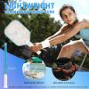 imageSukeen Pickleball Paddles Set of 2 Frosted Cloth Texture Surface Pickleball Paddle Pickleball Set13mm Fiberglass Pickle Ball Rackets 2 Pack Elongated Handle 4 Balls Eraser Sky Blue