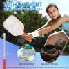 imageSukeen Pickleball Paddles Set of 2 Frosted Cloth Texture Surface Pickleball Paddle Pickleball Set13mm Fiberglass Pickle Ball Rackets 2 Pack Elongated Handle 4 Balls Eraser Off White