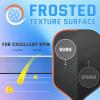 imageSukeen Pickleball Paddles Set of 2 Frosted Cloth Texture Surface Pickleball Paddle Pickleball Set13mm Fiberglass Pickle Ball Rackets 2 Pack Elongated Handle 4 Balls Eraser Brown