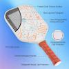 imageSukeen Pickleball Paddles Set of 2 Frosted Cloth Texture Surface Pickleball Paddle Pickleball Set13mm Fiberglass Pickle Ball Rackets 2 Pack Elongated Handle 4 Balls Eraser Off White