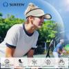 imageSukeen Sport Performance Visor hat for Women MenLightweight Sun Hats Packable Empty Top Cap for Sun Protection and OutdoorGrey