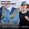 imageSukeen Sports Sun Visor Men Women Lightweight Portable Cooling Stretchy Visor Hat for Running Golf Daily WearBlue