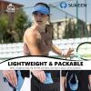 imageSukeen Sports Sun Visor Men Women Lightweight Portable Cooling Stretchy Visor Hat for Running Golf Daily WearBlue