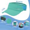 imageSukeen Sports Sun Visor Men Women Lightweight Portable Cooling Stretchy Visor Hat for Running Golf Daily WearLake BlueBlue