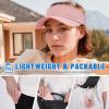 imageSukeen Sports Sun Visor Men Women Lightweight Portable Cooling Stretchy Visor Hat for Running Golf Daily WearPinkPurple