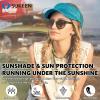 imageSukeen Sports Sun Visor Men Women Lightweight Portable Cooling Stretchy Visor Hat for Running Golf Daily WearTeal Blue