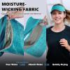 imageSukeen Sports Sun Visor Men Women Lightweight Portable Cooling Stretchy Visor Hat for Running Golf Daily WearTeal Blue