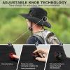 imageSukeen Sun Hat for Men Women Wide Brim Fishing Hat with Adjustable Knob UPF 50 Boonie Hat for Hiking Gardening SafariBlack