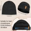 imageSukeen Unisex Winter Beanie for Men and Women Soft DoubleLayer Slouchy Skull Caps Warm Knitted Cuff Hat for Daily OutdoorBlack