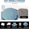 imageSukeen Wide Brim Sun Hats for Men Women Lightweight Fishing Hat UPF50 Foldable Bucket hat for Fishing Hiking BeachAzure