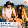 imageSukeen Wide Brim Sun Hats for Men Women Lightweight Fishing Hat UPF50 Foldable Bucket hat for Fishing Hiking BeachBlack