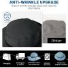imageSukeen Wide Brim Sun Hats for Men Women Lightweight Fishing Hat UPF50 Foldable Bucket hat for Fishing Hiking BeachBlack