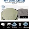 imageSukeen Wide Brim Sun Hats for Men Women Lightweight Fishing Hat UPF50 Foldable Bucket hat for Fishing Hiking BeachKhaki