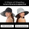 imageSukeen Wide Brim Sun Hats for Women Men Double Sided Wearing Fishing Hats UPF50 Cooling Bucket Hat for Beach Hiking OutdoorGrey