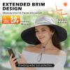 imageSukeen Wide Brim Sun Hats for Women Men Double Sided Wearing Fishing Hats UPF50 Cooling Bucket Hat for Beach Hiking OutdoorGrey