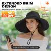 imageSukeen Wide Brim Sun Hats for Women Men Double Sided Wearing Fishing Hats UPF50 Cooling Bucket Hat for Beach Hiking OutdoorRed