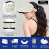 imageSukeen Wide Brim Sun Visor Hat for Women MenUPF50 Seamless Sun Hats Foldable Ponytail Beach Hats for Daily Outdoor SportBeige