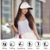 imageSukeen Wide Brim Sun Visor Hat for Women MenUPF50 Seamless Sun Hats Foldable Ponytail Beach Hats for Daily Outdoor SportBeige