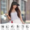 imageSukeen Wide Brim Sun Visor Hat for Women MenUPF50 Seamless Sun Hats Foldable Ponytail Beach Hats for Daily Outdoor SportBlack