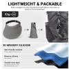 imageSukeen Wide Brim Sun Visor Hat for Women MenUPF50 Seamless Sun Hats Foldable Ponytail Beach Hats for Daily Outdoor SportDark Gray