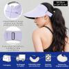 imageSukeen Wide Brim Sun Visor Hat for Women MenUPF50 Seamless Sun Hats Foldable Ponytail Beach Hats for Daily Outdoor SportPurple