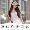 imageSukeen Wide Brim Sun Visor Hat for Women MenUPF50 Seamless Sun Hats Foldable Ponytail Beach Hats for Daily Outdoor SportWarm Gray