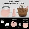 imageSukeen Wide Brim Sun Visor Hat for WomenUPF50 Seamless Sun Hats Lightweight Sports Cap Foldable Ponytail Hat for OutdoorLight Pink