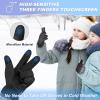 imageSukeen Windproof Kids Winter Gloves Soft Warm Touchscreen AntiSlip Boys Winter Gloves for Kids Boys Girls Youth Snow Ski Running Cycling OutdoorBlack