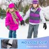 imageSukeen Windproof Kids Winter Gloves Soft Warm Touchscreen AntiSlip Boys Winter Gloves for Kids Boys Girls Youth Snow Ski Running Cycling OutdoorGray