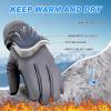 imageSukeen Windproof Kids Winter Gloves Soft Warm Touchscreen AntiSlip Boys Winter Gloves for Kids Boys Girls Youth Snow Ski Running Cycling OutdoorGray