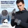 imageSukeen Windproof Winter Gloves for Cold Weather Soft Warm Touchscreen AntiSlip Mens Winter Gloves for Running Driving Cycling Hiking Biking Outdoor Sports Daily WorkGray