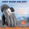 imageSukeen Windproof Winter Gloves for Cold Weather Soft Warm Touchscreen AntiSlip Mens Winter Gloves for Running Driving Cycling Hiking Biking Outdoor Sports Daily WorkGray