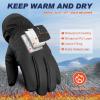 imageSukeen Windproof Winter Gloves for Cold Weather Soft Warm Touchscreen AntiSlip Mens Winter Gloves for Running Driving Cycling Hiking Biking Outdoor Sports Daily WorkBlack