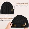 imageSukeen Winter Beanie for Men Women Fleece Lined Soft Warm Winter Hat Waterproof Cuffed Skull Cap for Cold WeatherBlack