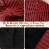 imageSukeen Winter Beanie for Men Women Fleece Lined Soft Warm Winter Hat Waterproof Cuffed Skull Cap for Cold WeatherWine Red