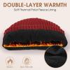 imageSukeen Winter Beanie for Men Women Fleece Lined Soft Warm Winter Hat Waterproof Cuffed Skull Cap for Cold WeatherWine Red
