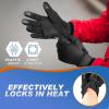 imageSukeen Winter Gloves Men Women Soft Warm AntiSlip Winter Gloves with Touchscreen Fingers Windproof Warm Gloves for Running Driving Cycling Workout Black L