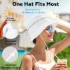 imageSukeen Womens Lightweight Adjustable Bucket Hat for Summer Outdoor UseBreathable ampamp Soft Sun Hat UV Protection and QuickDryWhite