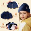 imageSukkeen Kids Winter Beanie Hat for Girls ampamp Boys  Warm Knitted Hat Age 310 Seepage Proof Skull Cap for Daily Outdoor UseBlue
