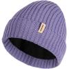 imageSukkeen Kids Winter Beanie Hat for Girls ampamp Boys  Warm Knitted Hat Age 310 Seepage Proof Skull Cap for Daily Outdoor UsePurple