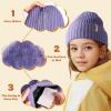 imageSukkeen Kids Winter Beanie Hat for Girls ampamp Boys  Warm Knitted Hat Age 310 Seepage Proof Skull Cap for Daily Outdoor UsePurple