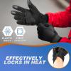 imageWinter Gloves for Men Women Black Size M