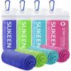 imageSukeen 4 Pack Cooling Towel 40quotx12quotIce TowelSoft Breathable Chilly TowelMicrofiber Towel for YogaSportRunningGymWorkoutCampingFitnessWorkout ampamp More ActivitiesDark BlueGreenLake BluePink