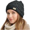 imageSukeen Knit Beanie Hat for Women Thick Fleece Lined Winter Hat Warm Skull Cap Fashionable Knit Hat for OutdoorBlack
