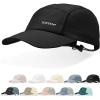 imageSukeen Lightweight Sun Hat for Women MenQuick Drying Baseball Cap UPF50 Running Hats Foldable Sport Cap for Outdoor DailyBlack