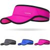 imageSukeen Sport Performance Visor hat for Women MenLightweight Sun Hats Packable Empty Top Cap for Sun Protection and OutdoorRose Red